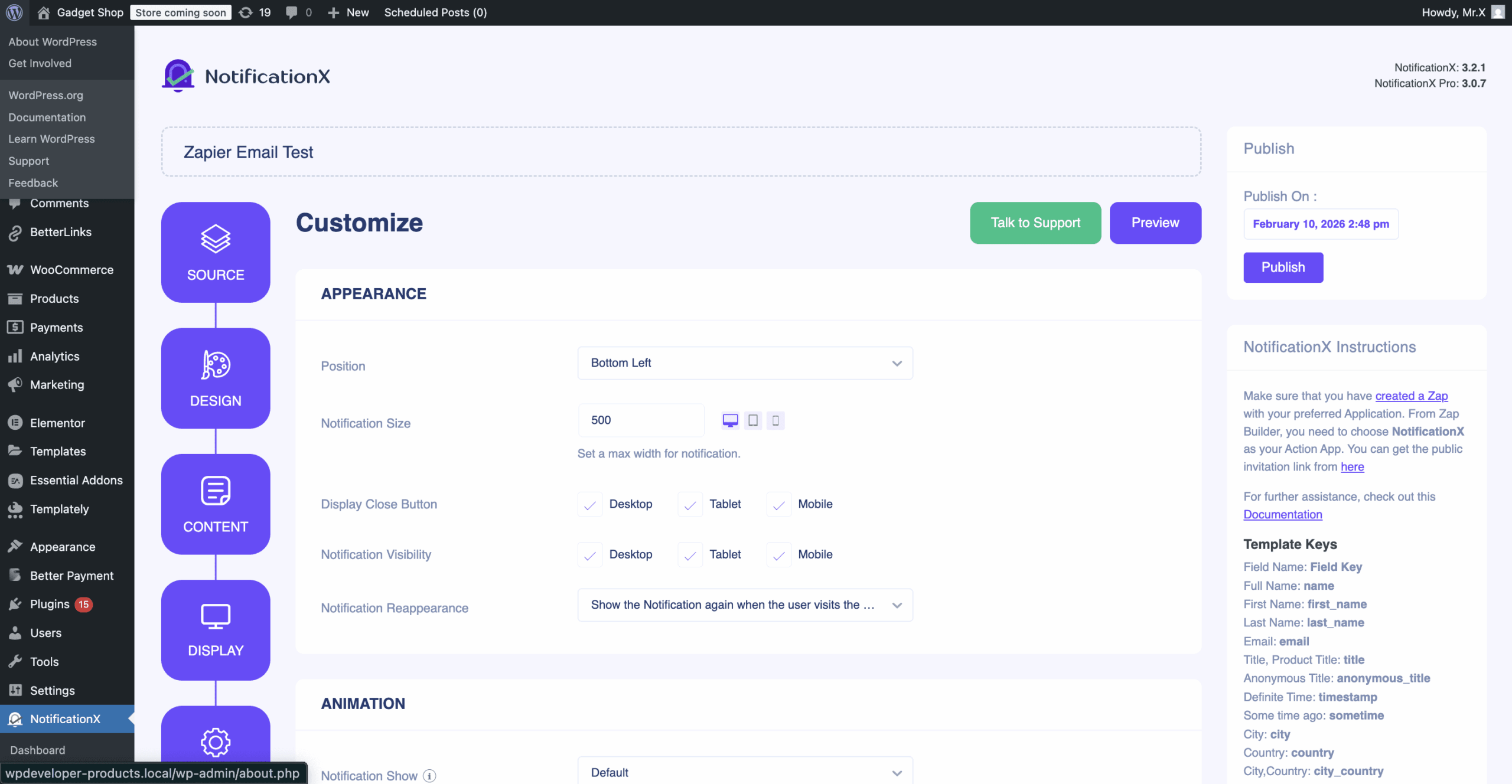 Click on Publish Button