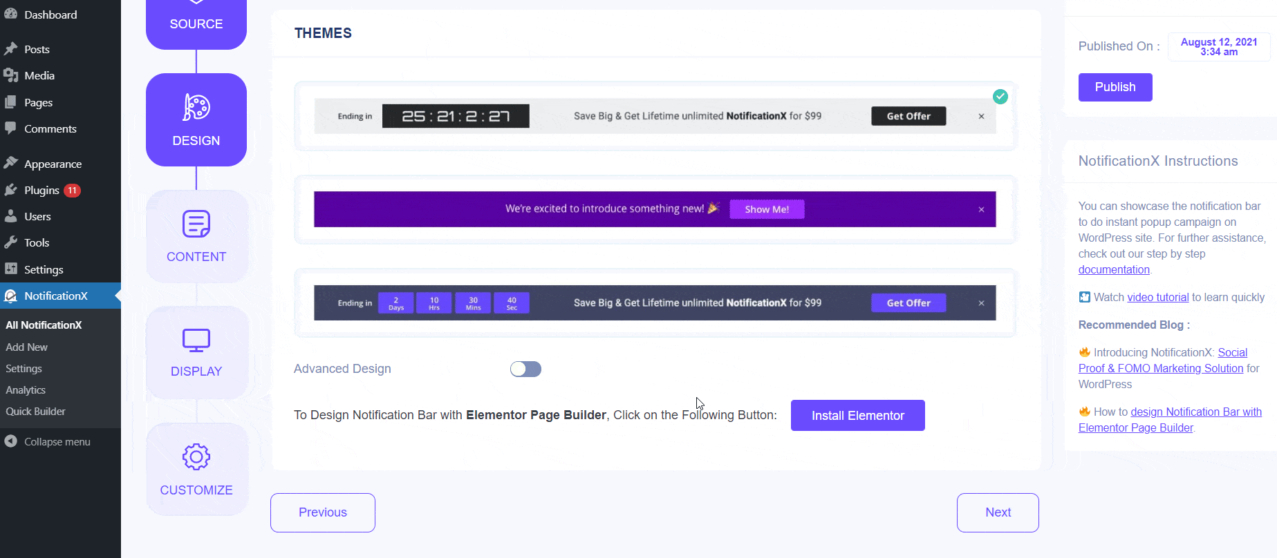 How to Use Notification Bar in NotificationX? NotificationX
