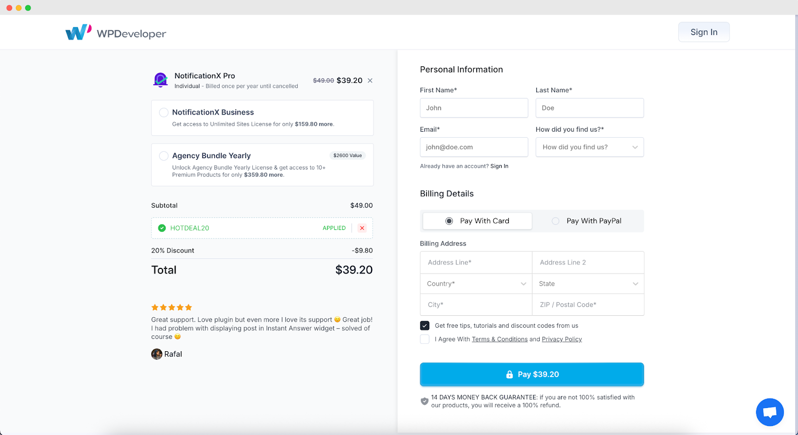 Purchase NotificationX Pro