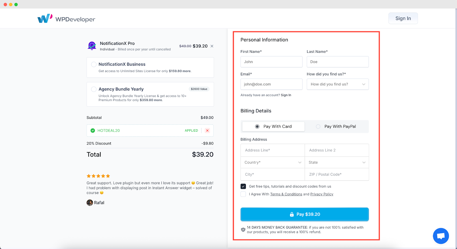 Purchase NotificationX Pro
