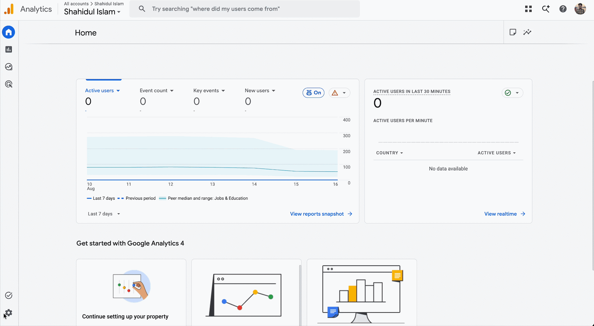 Google Analytics Visitor Count