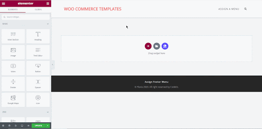 woocommerce templates for elementor