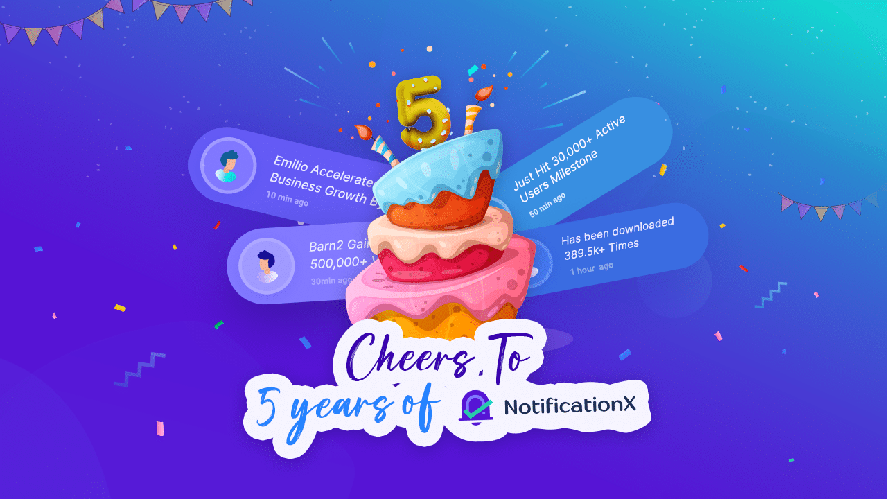 5 Years Of Elevating WordPress Marketing: NotificationX Birthday Recap