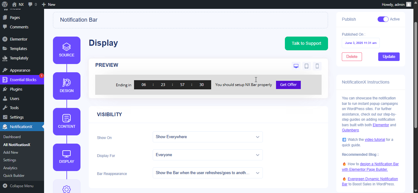 How To Configure A Notification Bar In Gutenberg With NotificationX? 20 Configure A Notification Bar In Gutenberg
