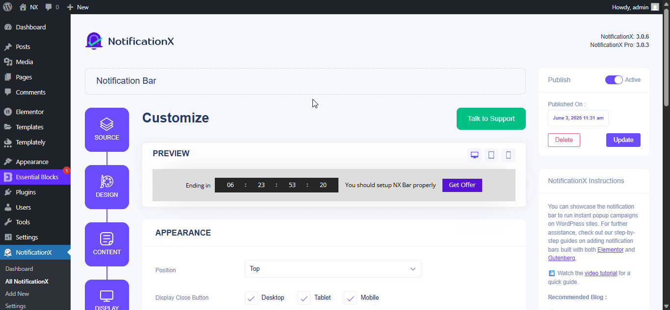How To Configure A Notification Bar In Gutenberg With NotificationX? 21 Configure A Notification Bar In Gutenberg