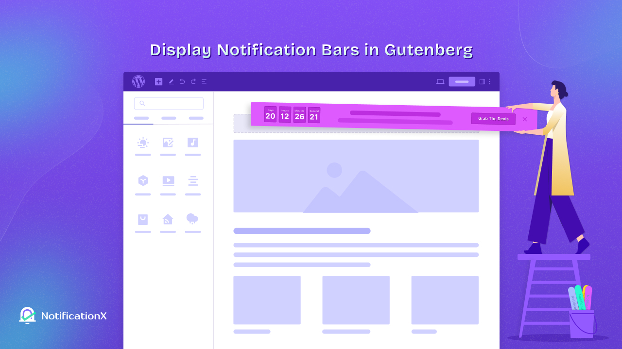 Display Notification Bar in Gutenberg