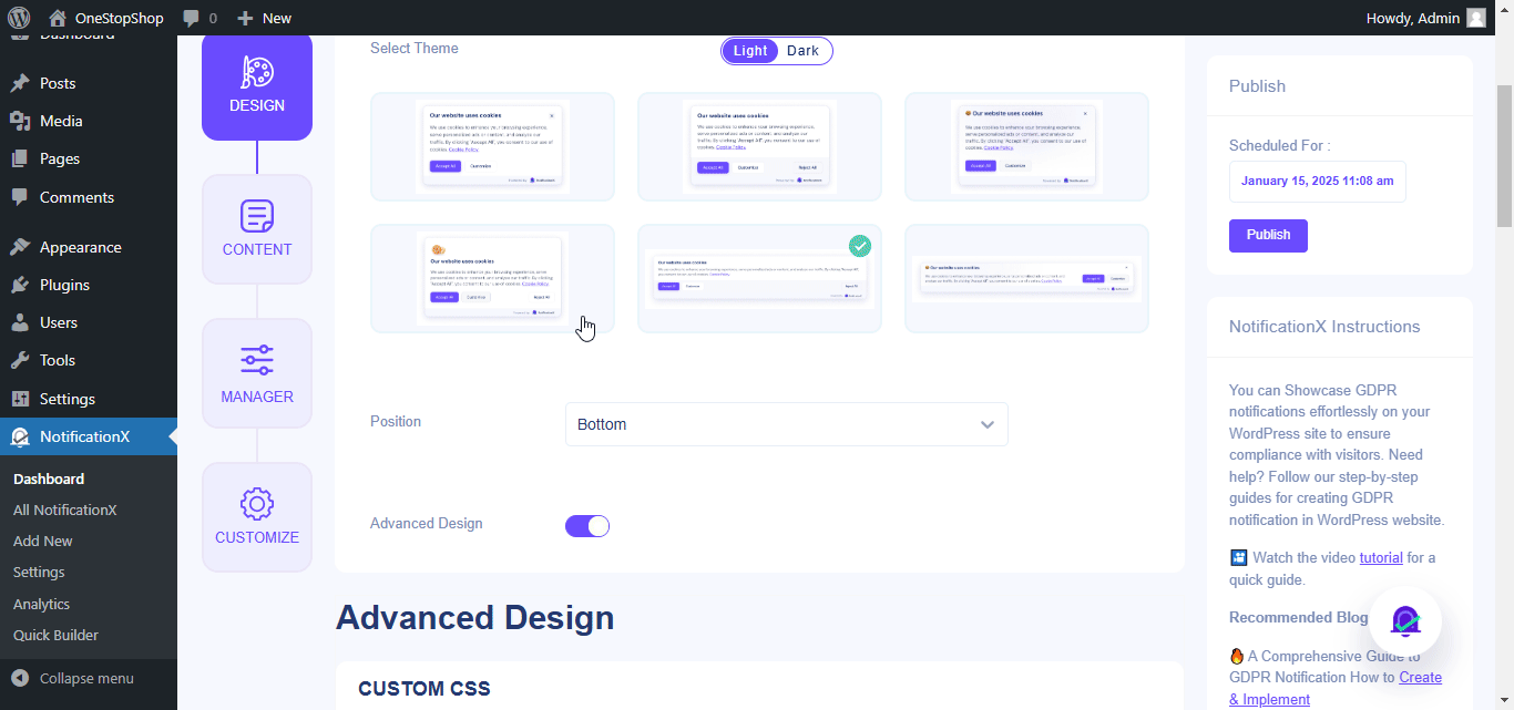 cookies policy for website