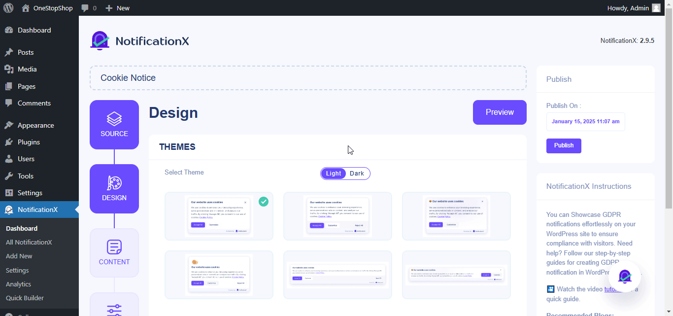 cookies policy for website