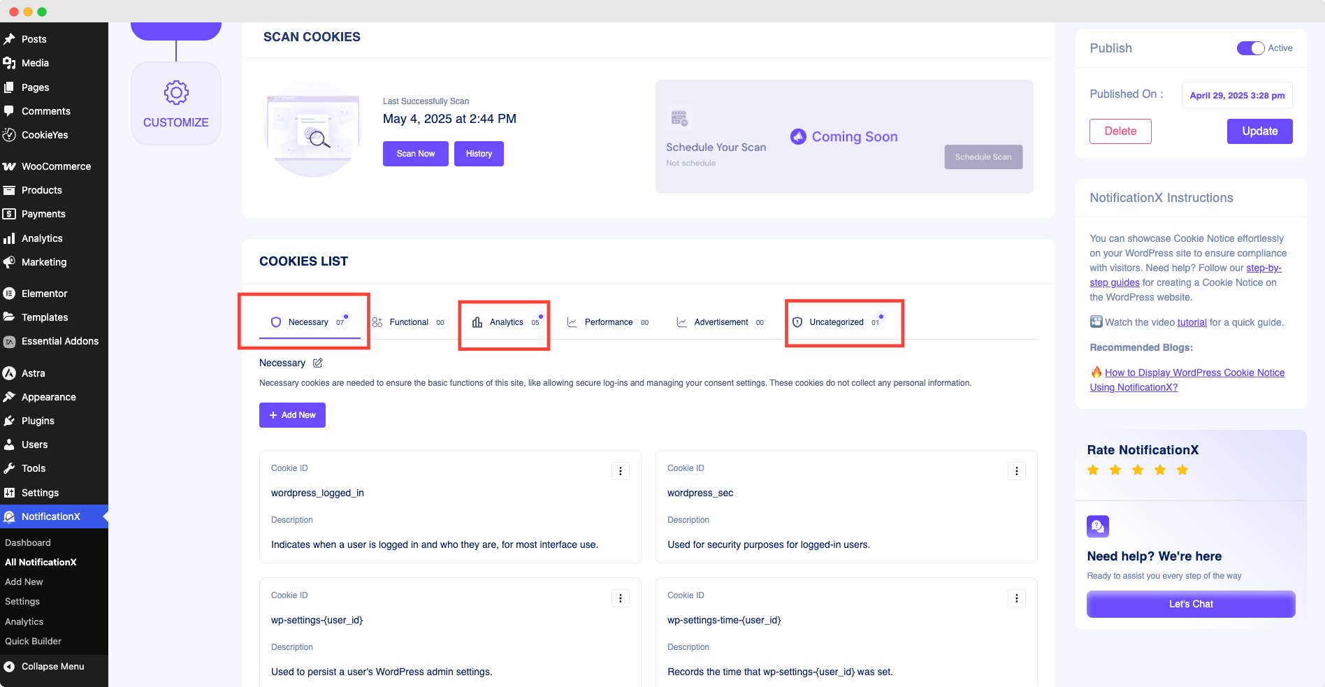 How to Configure Cookies Policy for Website Using NotificationX’s Cookie Notice? 11 cookie-scanner