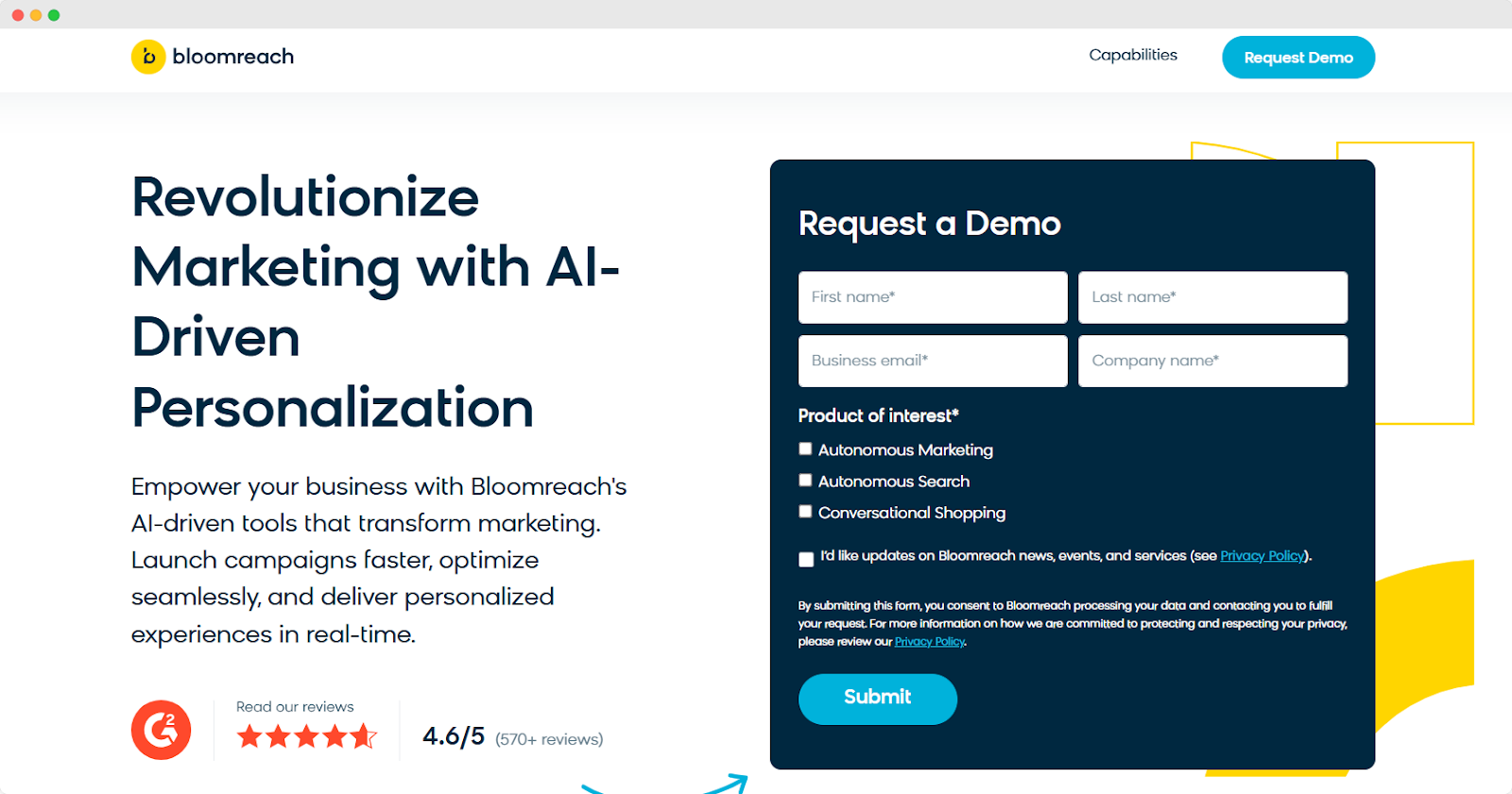 Top 20 AI Tools for eCommerce Business to Increase Sales & Efficiency 16 bloomreach-Revolutionize Marketing with AI