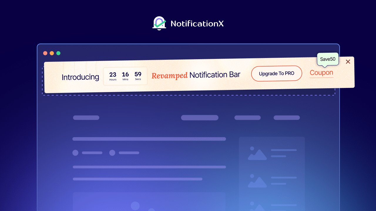 create eye catchy notification bars with notificationx