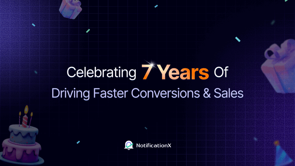 NotificationX Turns 7: A Journey of Powering Up Marketing Strategy