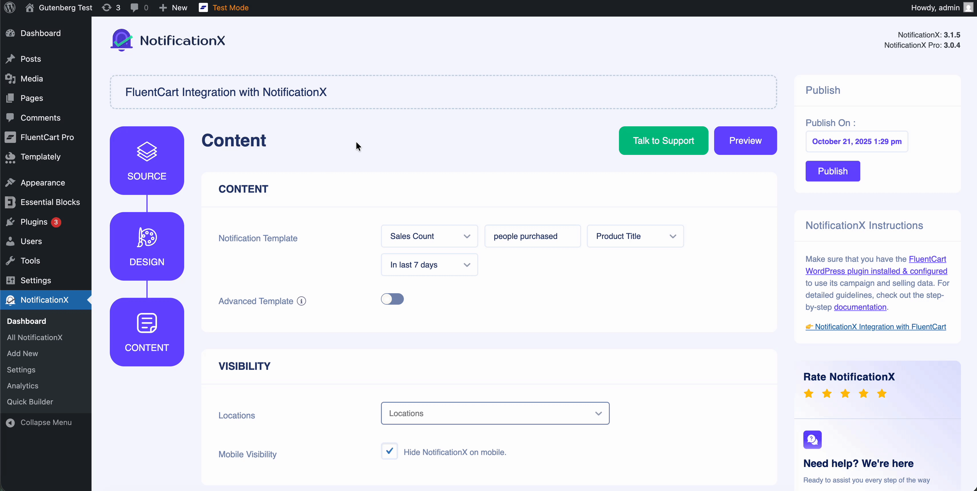 How to Display FluentCart Growth Alerts With NotificationX?