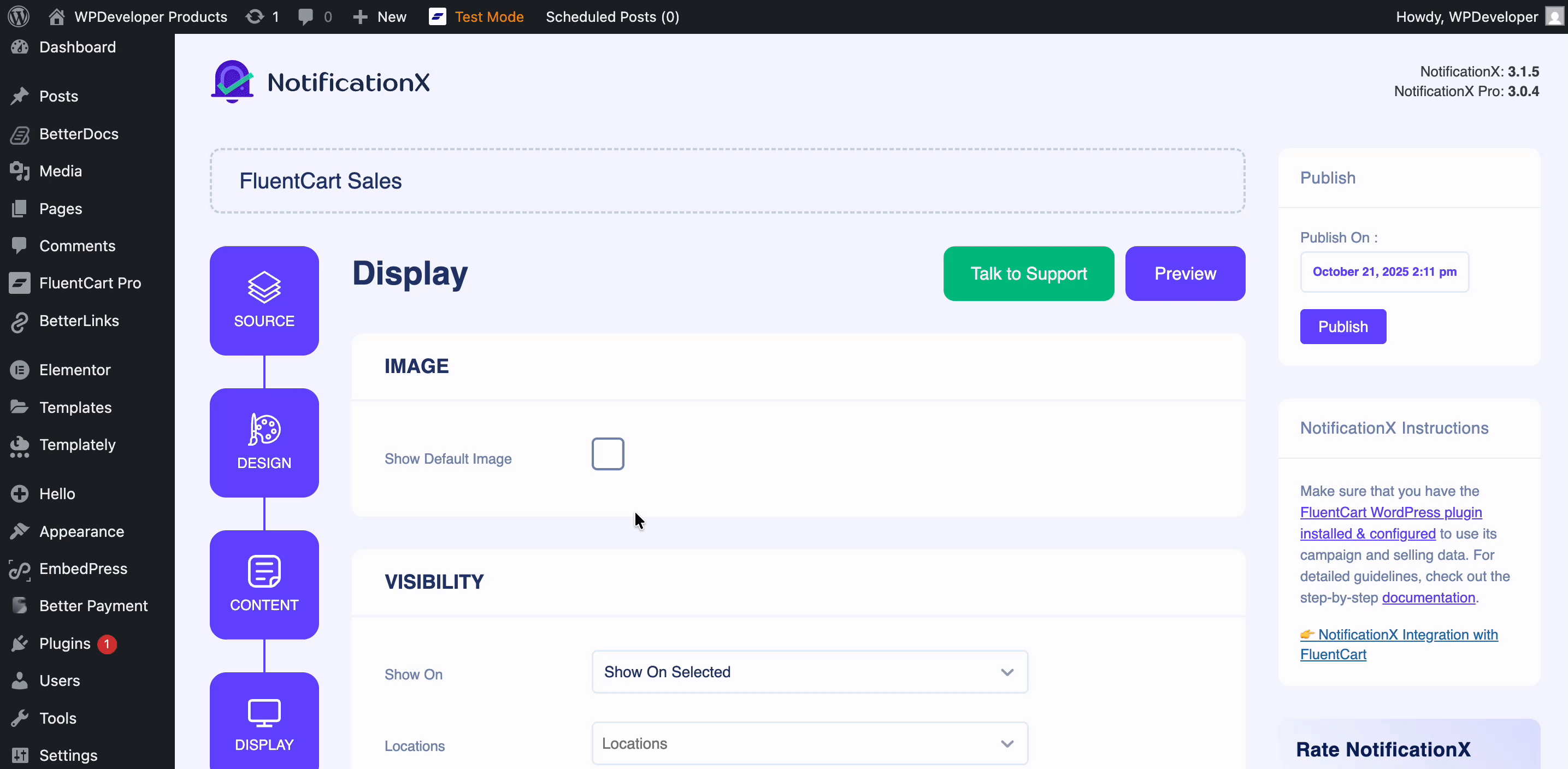 How to Set Up ‘FluentCart Sales Notifications’ with NotificationX? 5 Customize display settings