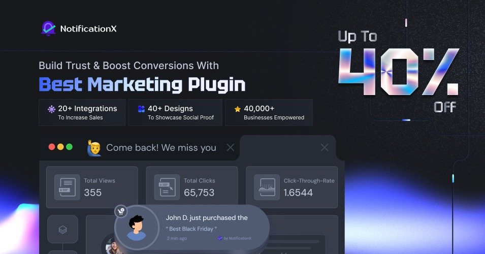 Introducing NotificationX: Your Black Friday Conversion Plugin