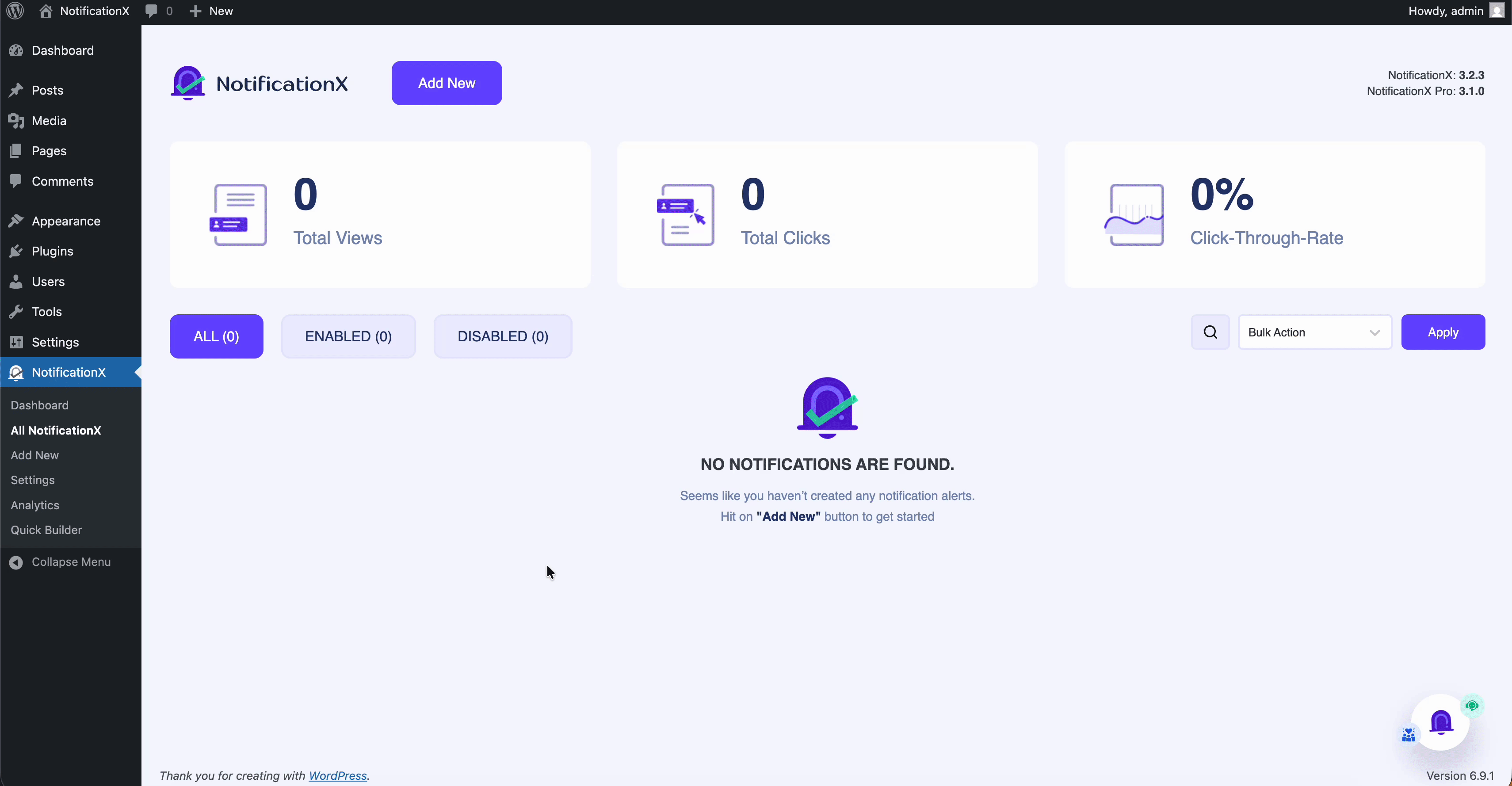design a notification bar with ai
