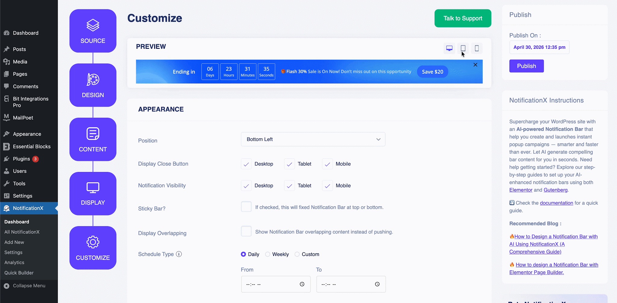 mobile responsiveness