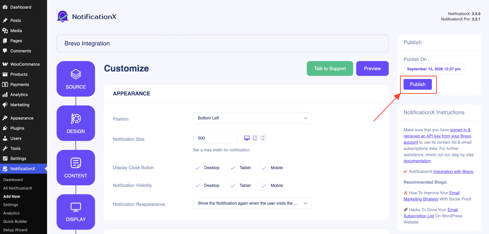 How to Show Brevo Email Subscription Alert Using NotificationX 12 Brevo Email Subscription Alert