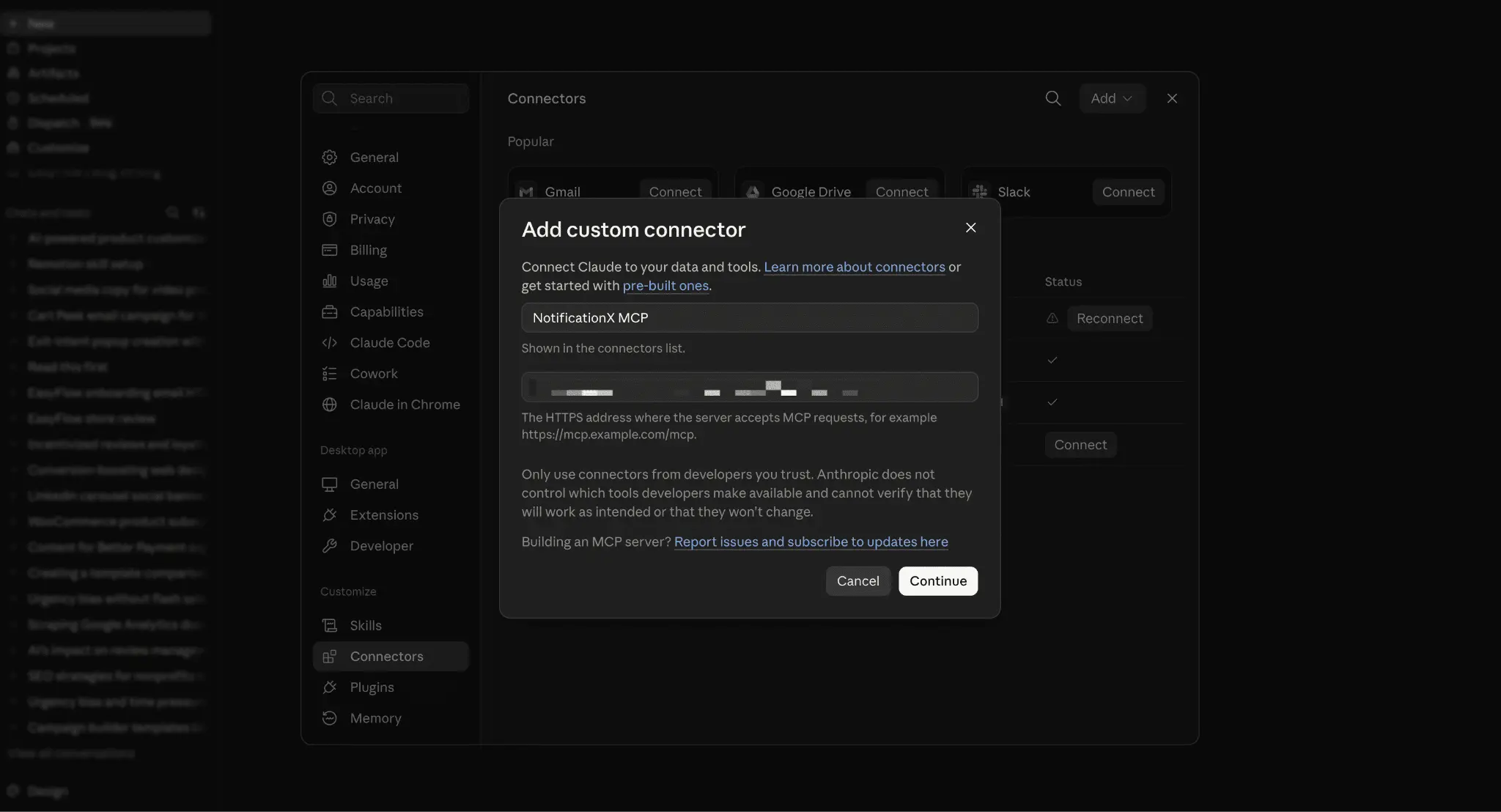 Connect MCP to WordPress