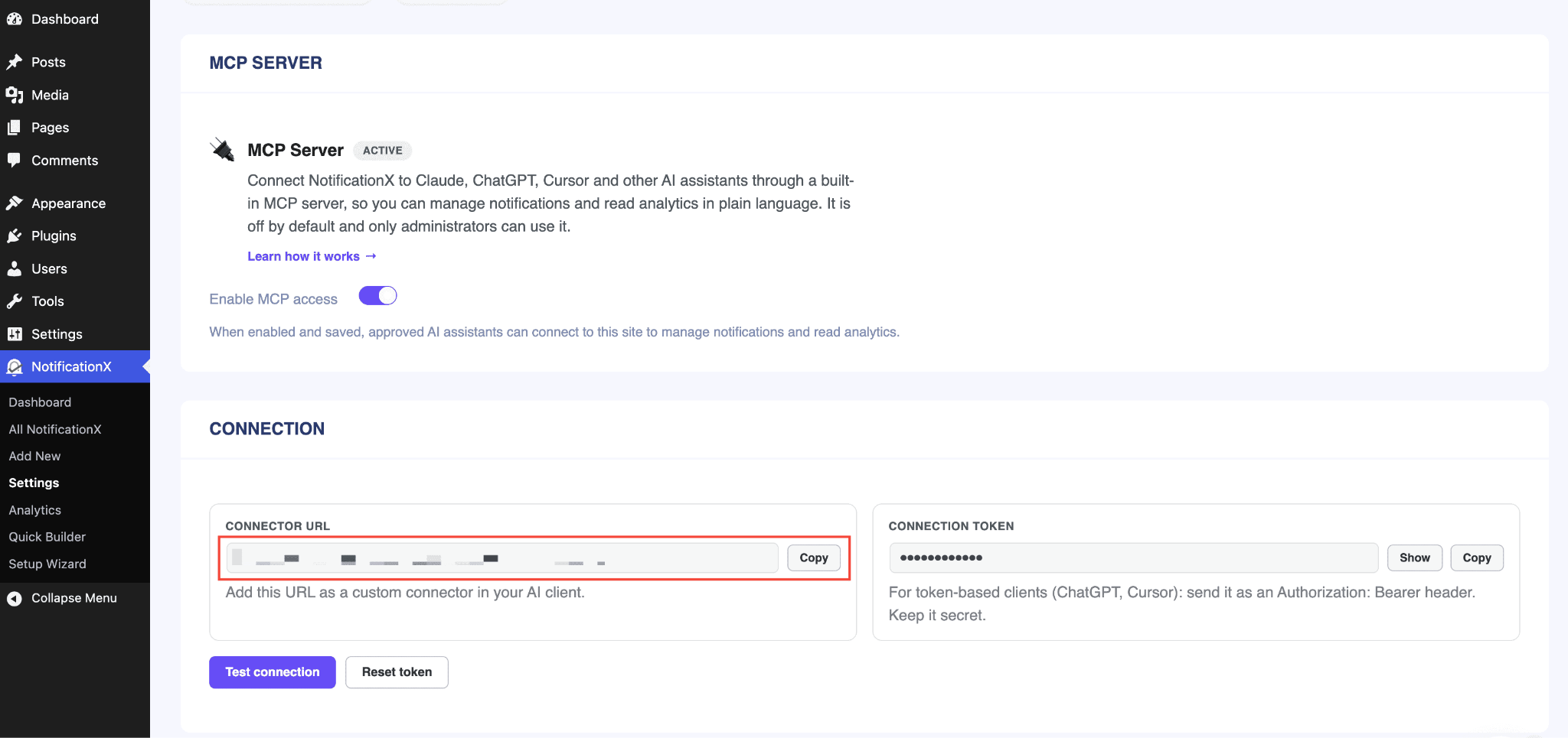 How to Use MCP in NotificationX for the WordPress Website? 2 MCP in NotificationX