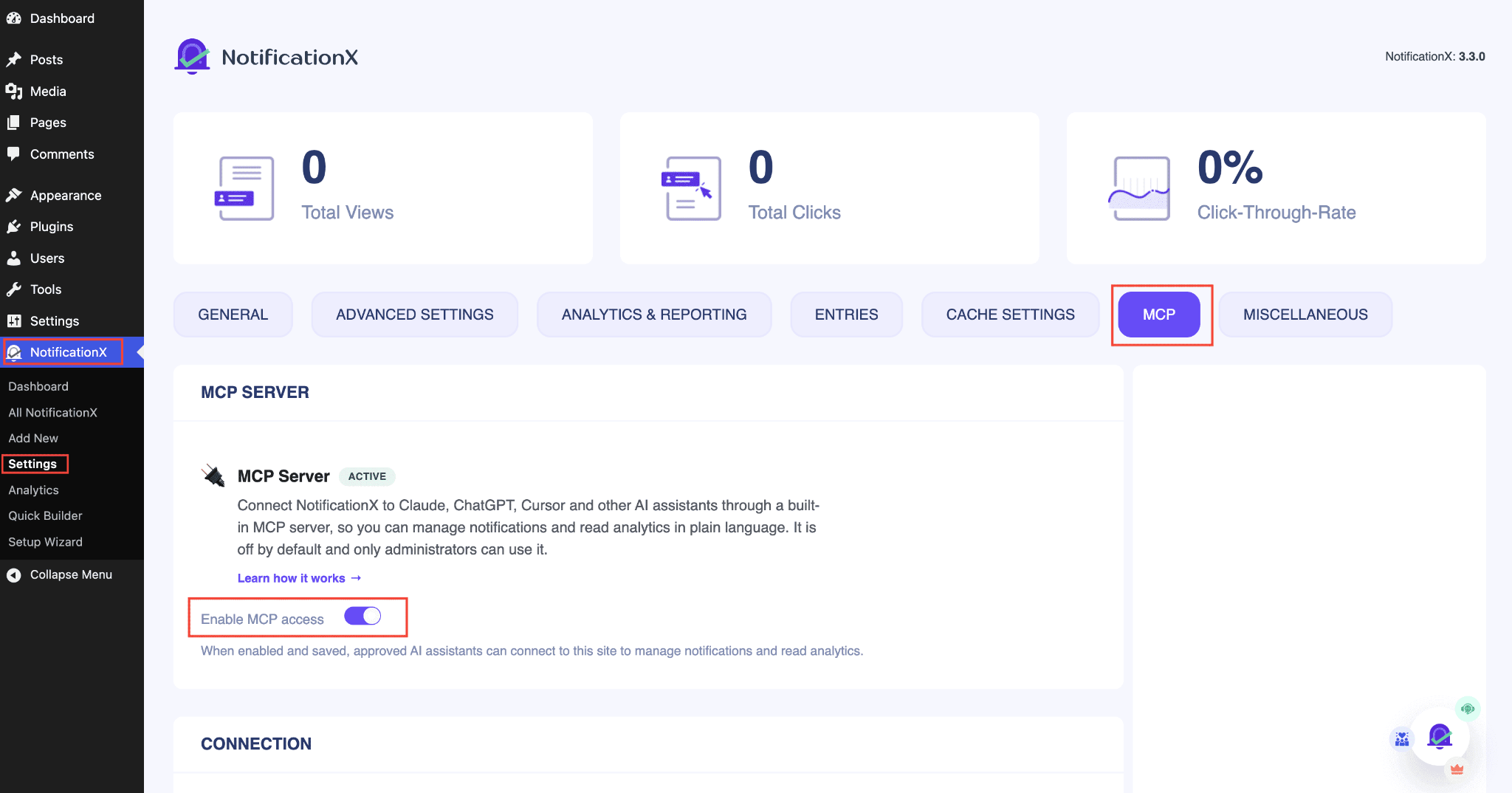How to Use MCP in NotificationX for the WordPress Website? 1 MCP in NotificationX