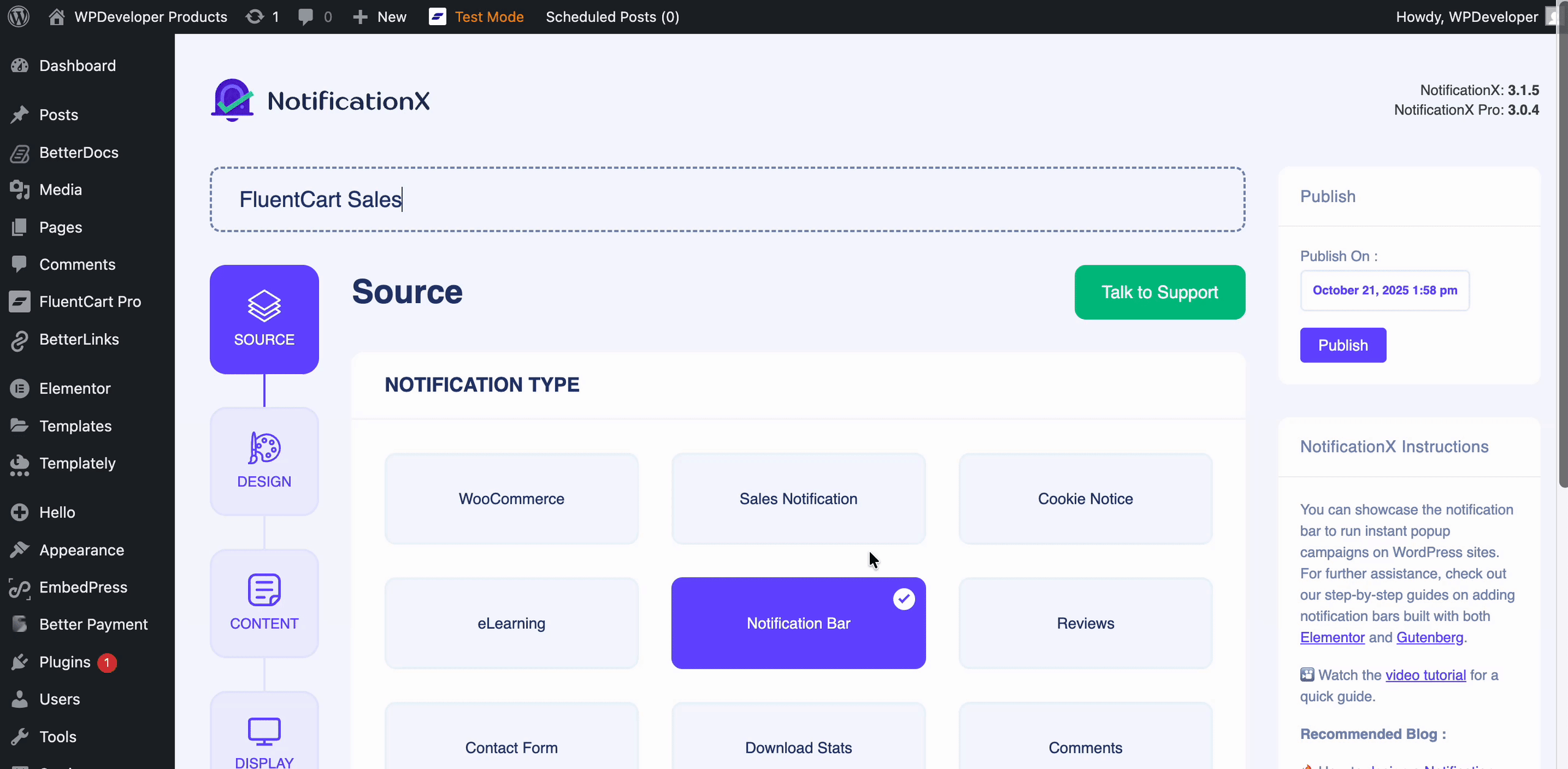 Choose Source