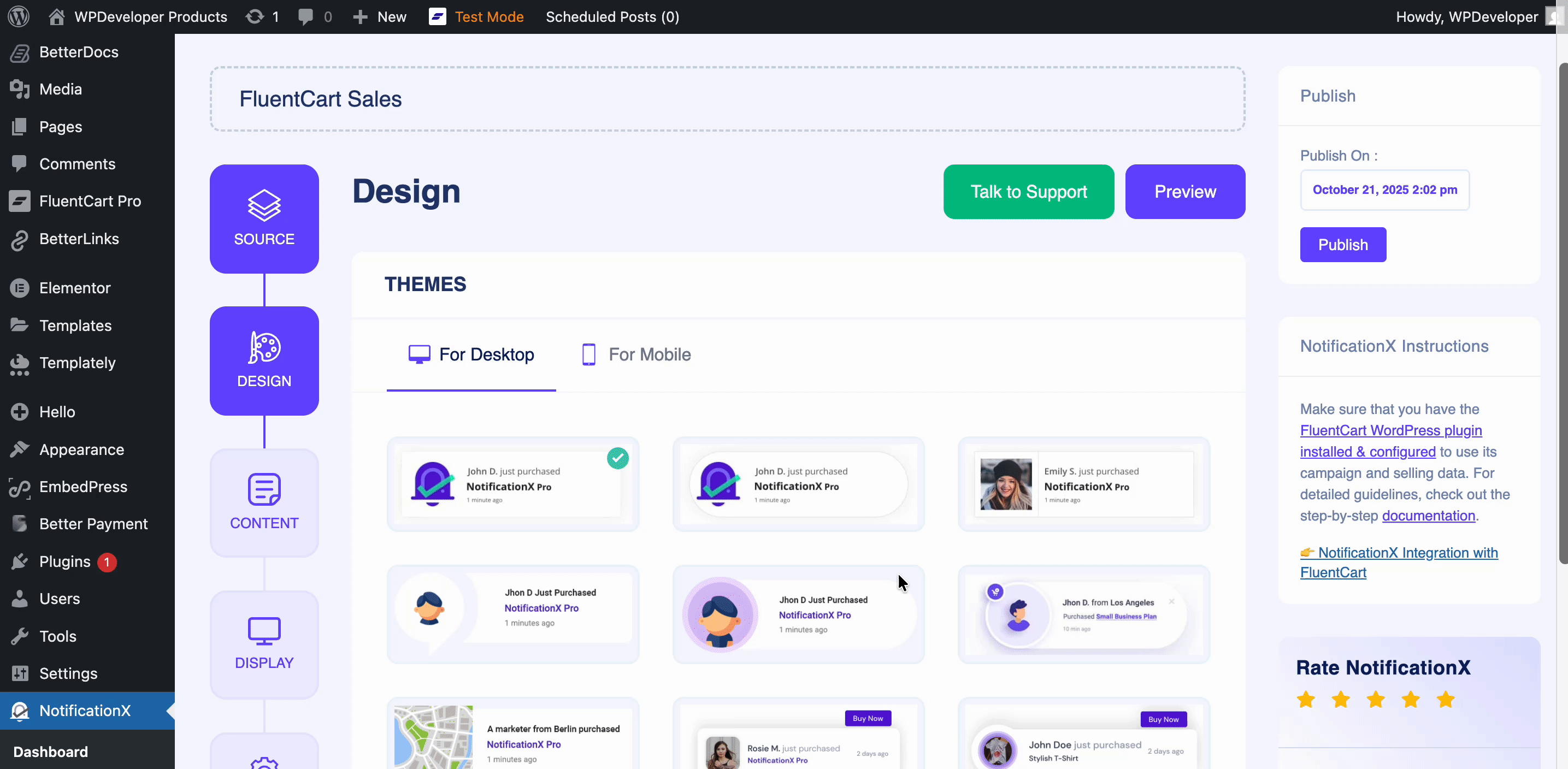 Design and edit the content